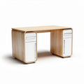 Bureau met opbergruimte en witte lades van hout 120 x 60 x 75cm