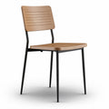 Houten stoel met metalen poten afmetingen 45 x 45 x 85cm