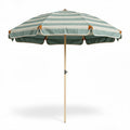 Parasol met gestreept doek in groen en wit 180 x 180 x 240cm