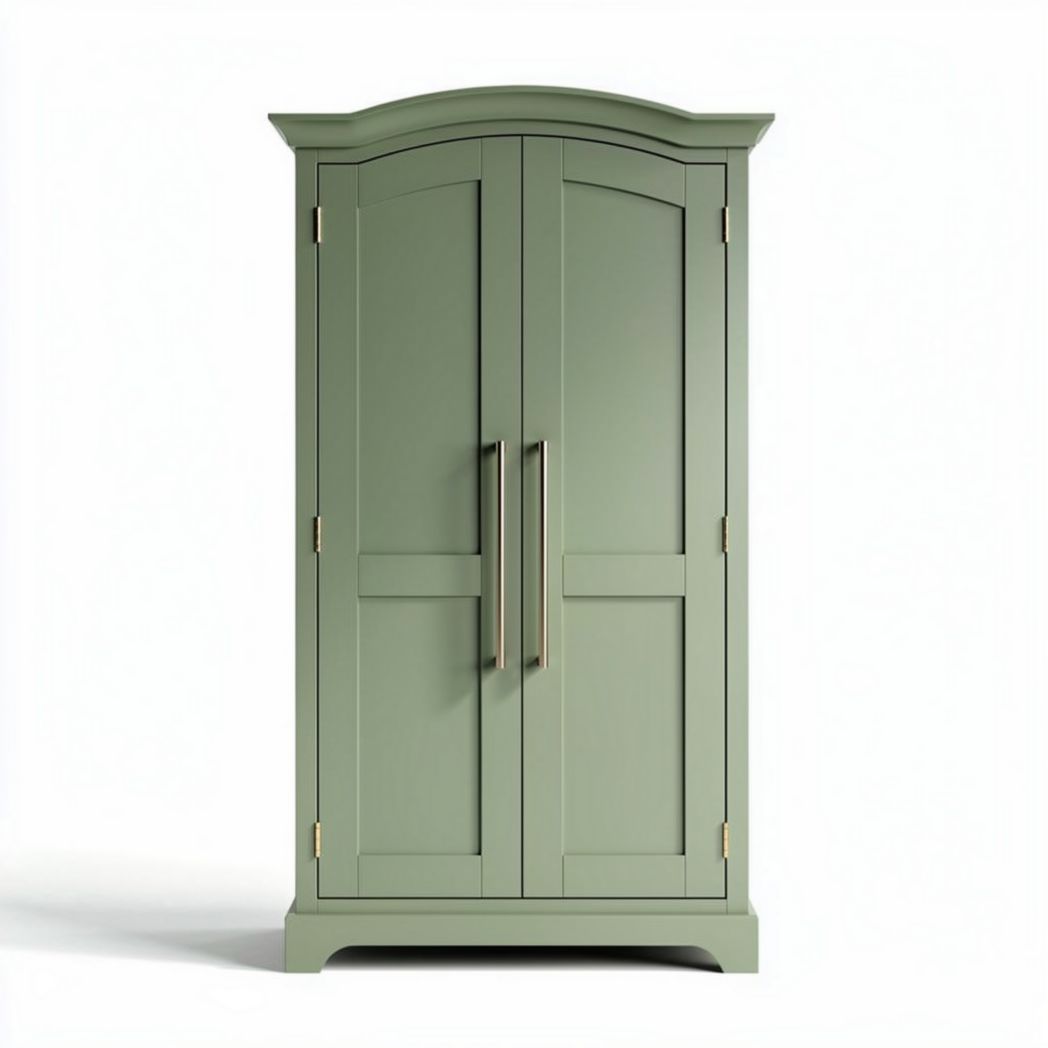 Kast van hout in groene kleur voor opbergruimte 60 x 40 x 150cm